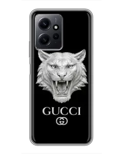 Чохол для Xiaomi Redmi Note 12 з картинкою «Gucci — срібний лев» Чохол для Xiaomi Redmi Note 12 з картинкою «Gucci — срібний лев»