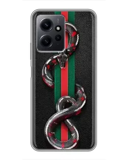 Чохол для Xiaomi Redmi Note 12 з картинкою «Gucci — змія на смузі» Чохол для Xiaomi Redmi Note 12 з картинкою «Gucci — змія на смузі»