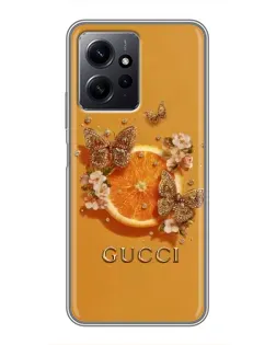 Чохол для Xiaomi Redmi Note 12 з картинкою «Gucci — золоті метелики» Чохол для Xiaomi Redmi Note 12 з картинкою «Gucci — золоті метелики»