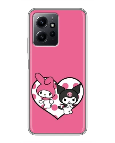 Чехол для Xiaomi Redmi Note 12 с картинкой «Kuromi и My Melody» Чехол для Xiaomi Redmi Note 12 с картинкой «Kuromi и My Melody»