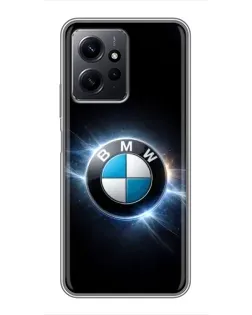 Чохол для Xiaomi Redmi Note 12 з картинкою «BMW — неонове сяйво»