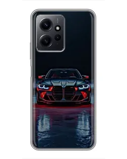 Чохол для Xiaomi Redmi Note 12 з картинкою «BMW на мокрій дорозі»