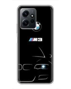 Чохол для Xiaomi Redmi Note 12 з картинкою «Мінімалістичний принт BMW M3»