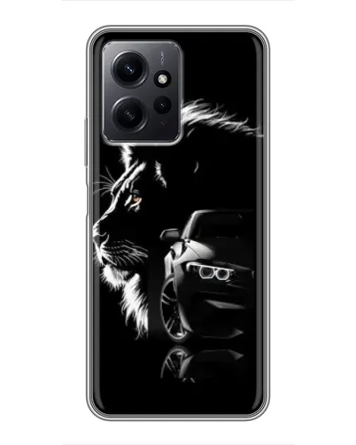 Чохол для Xiaomi Redmi Note 12 з картинкою «BMW та лев»