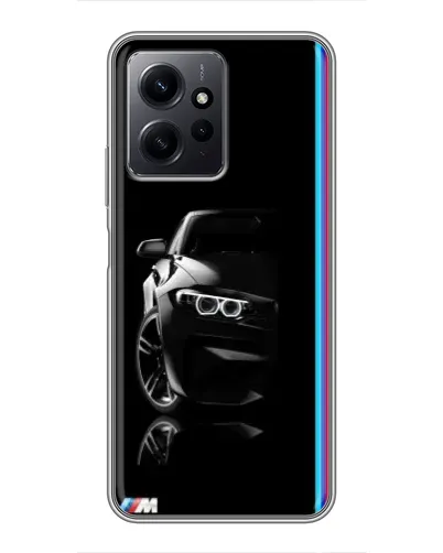 Чохол для Xiaomi Redmi Note 12 з картинкою «Силует BMW в темряві»