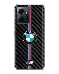 Чохол для Xiaomi Redmi Note 12 з картинкою «Емблема BMW та карбон»
