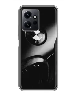 Чохол для Xiaomi Redmi Note 12 з картинкою «Емблема BMW — макро»