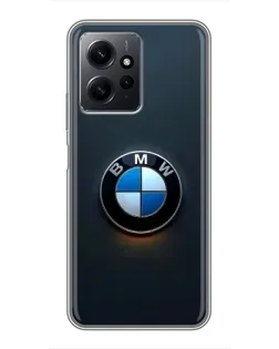 Чохол для Xiaomi Redmi Note 12 з картинкою «Логотип BMW — мінімалізм»