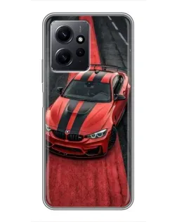 Чохол для Xiaomi Redmi Note 12 з картинкою «BMW на червоній доріжці»