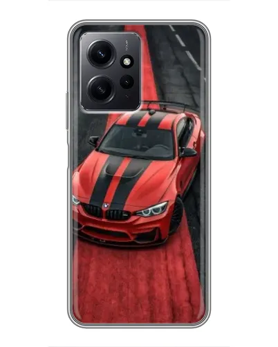 Чохол для Xiaomi Redmi Note 12 з картинкою «BMW на червоній доріжці»