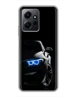 Чехол для Xiaomi Redmi Note 12 с картинкой «BMW — ночной взгляд» Чехол для Xiaomi Redmi Note 12 с картинкой «BMW — ночной взгляд»