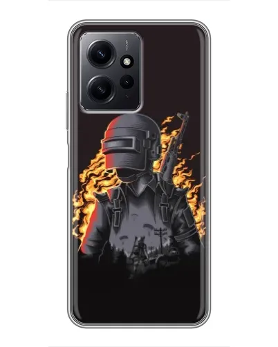 Чохол для Xiaomi Redmi Note 12 з картинкою «PUBG — вогняний силует» Чохол для Xiaomi Redmi Note 12 з картинкою «PUBG — вогняний силует»