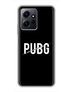 Чохол для Xiaomi Redmi Note 12 з картинкою «PUBG — білий логотип»