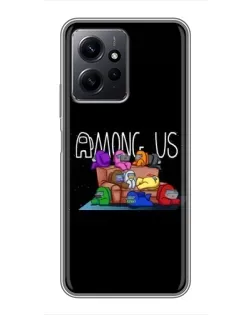 Чохол для Xiaomi Redmi Note 12 з картинкою «Логотип Among Us»