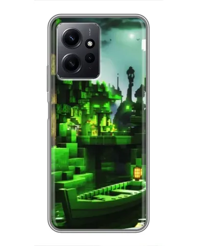 Чохол для Xiaomi Redmi Note 12 з картинкою «Minecraft лісовий пейзаж»
