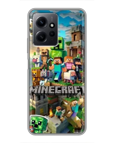 Чохол для Xiaomi Redmi Note 12 з картинкою «Замок Minecraft»