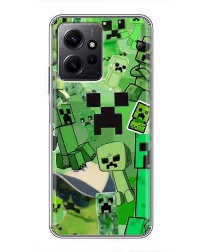 Чохол для Xiaomi Redmi Note 12 з картинкою «Кріпери Minecraft»