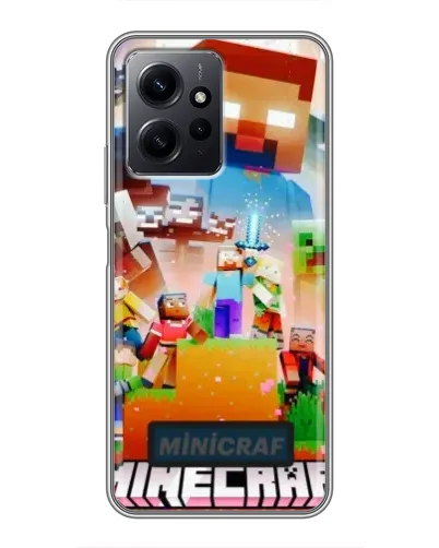 Чохол для Xiaomi Redmi Note 12 з картинкою «Minecraft герої гри»