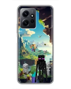 Чохол для Xiaomi Redmi Note 12 з картинкою «Ендермен у лісі»