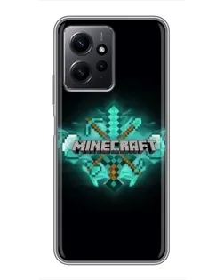 Чохол для Xiaomi Redmi Note 12 з картинкою «Minecraft Diamond лого»
