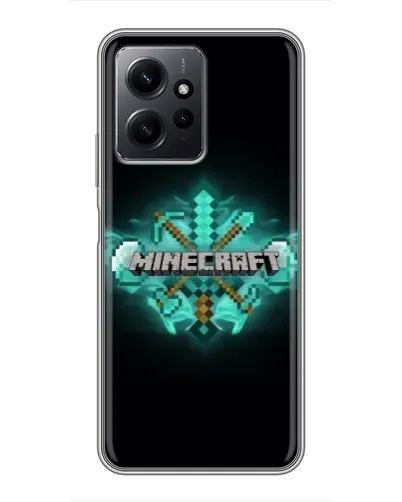 Чохол для Xiaomi Redmi Note 12 з картинкою «Minecraft Diamond лого»