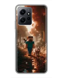 Чохол для Xiaomi Redmi Note 12 з картинкою «Стів у лісі»