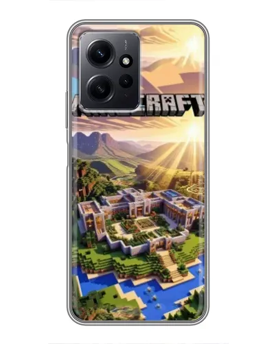 Чохол для Xiaomi Redmi Note 12 з картинкою «Minecraft панорама»
