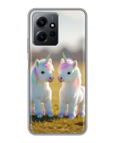Чохол для Xiaomi Redmi Note 12 з картинкою «Пара єдинорогів»