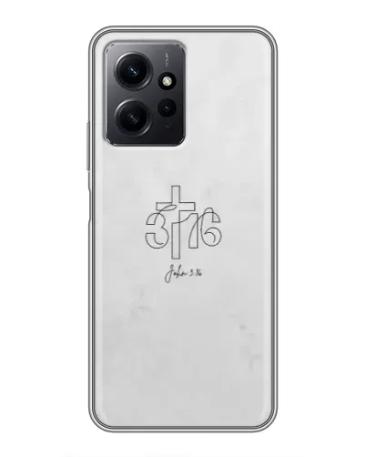 Чехол для Xiaomi Redmi Note 12 с картинкой «Иоанна 3:16 Крест»
