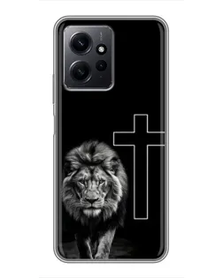Чохол для Xiaomi Redmi Note 12 з картинкою «Лев та Хрест» Чохол для Xiaomi Redmi Note 12 з картинкою «Лев та Хрест»