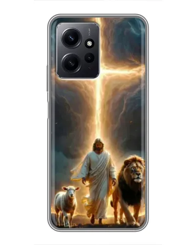 Чехол для Xiaomi Redmi Note 12 с картинкой «Лев Иуды и Свет»