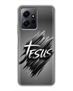 Чехол для Xiaomi Redmi Note 12 с картинкой «Надпись Jesus Graffiti»