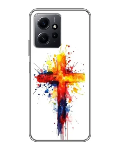 Чехол для Xiaomi Redmi Note 12 с картинкой «Акварельный крест»
