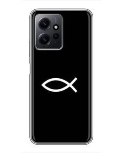 Чехол для Xiaomi Redmi Note 12 с картинкой «Символ рыбы Jesus» Чехол для Xiaomi Redmi Note 12 с картинкой «Символ рыбы Jesus»