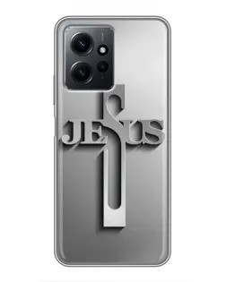 Чехол для Xiaomi Redmi Note 12 с картинкой «Металлический крест Jesus» Чехол для Xiaomi Redmi Note 12 с картинкой «Металлический крест Jesus»