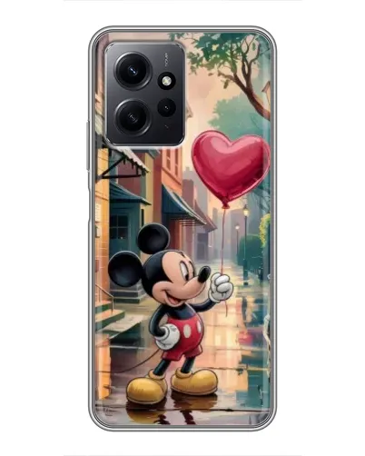 Чохол для Xiaomi Redmi Note 12 з картинкою «Міккі та кулька-серце»