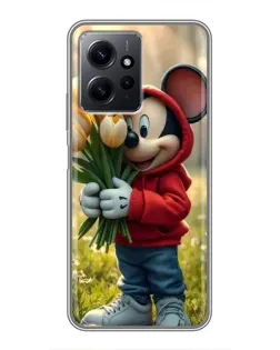 Чохол для Xiaomi Redmi Note 12 з картинкою «Міккі з тюльпанами» Чохол для Xiaomi Redmi Note 12 з картинкою «Міккі з тюльпанами»