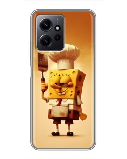 Чохол для Xiaomi Redmi Note 12 з картинкою «Губка Боб кухар»