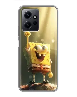 Чохол для Xiaomi Redmi Note 12 з картинкою «Сяючий Спанч Боб»