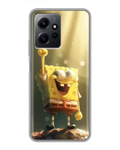 Чохол для Xiaomi Redmi Note 12 з картинкою «Сяючий Спанч Боб»