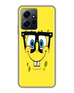 Чехол для Xiaomi Redmi Note 12 с картинкой «Минималистичный Спанч Боб»