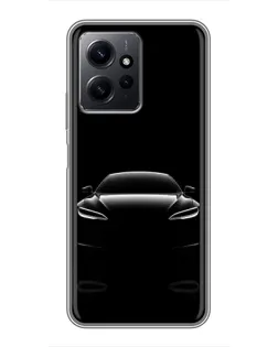 Чохол для Xiaomi Redmi Note 12 з картинкою «Силует Tesla Night»