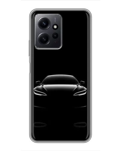 Чохол для Xiaomi Redmi Note 12 з картинкою «Силует Tesla Night»
