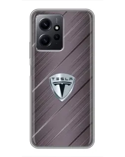 Чохол для Xiaomi Redmi Note 12 з картинкою «Металева текстура Tesla»