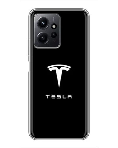 Чохол для Xiaomi Redmi Note 12 з картинкою «Tesla White Logo»