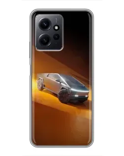 Чохол для Xiaomi Redmi Note 12 з картинкою «Cybertruck у пустелі»