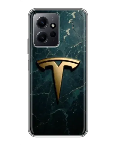 Чохол для Xiaomi Redmi Note 12 з картинкою «Мармурова Tesla Gold»