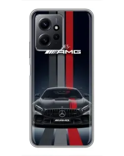 Чохол для Xiaomi Redmi Note 12 з картинкою «Mercedes — білий карбон»