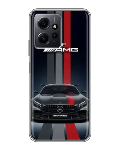Чехол для Xiaomi Redmi Note 12 с картинкой «Mercedes — белый карбон»