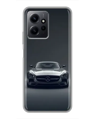 Чехол для Xiaomi Redmi Note 12 с картинкой «Mercedes на черном»